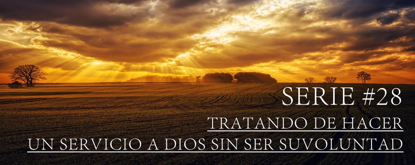SERIE #28 TRATANDO DE HACER UN SERVICIO A DIOS SIN SER SU VOLUNTAD